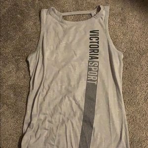 VS Grey Open Back Tank Top